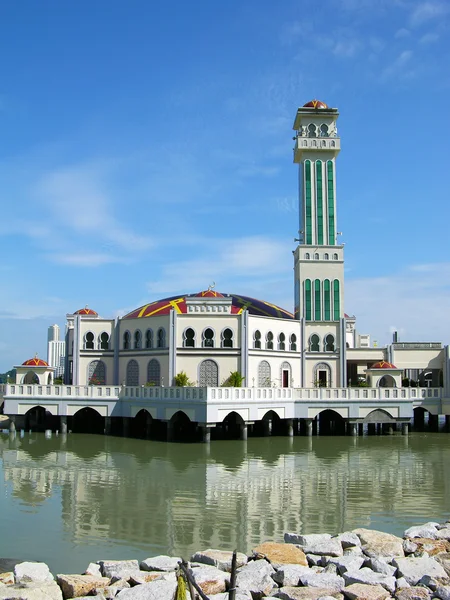 Mezquita flotante en la isla de Penang, Malasia —  Fotos de Stock