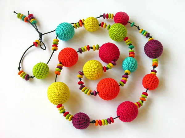 Handmade necklace — Stock Photo, Image