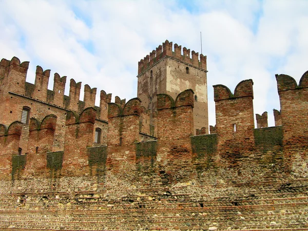 Castelvecchio (altes schloss) in verona, italien — Stockfoto