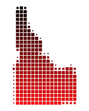 Idaho Haritası ayrıntılı ve doğru çizimi