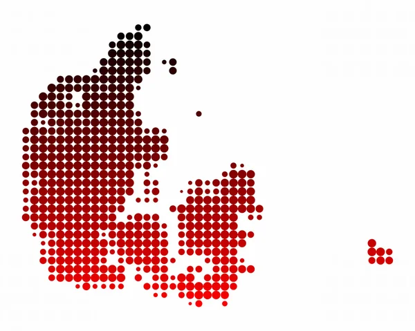 Karta över Danmark — Stockfoto