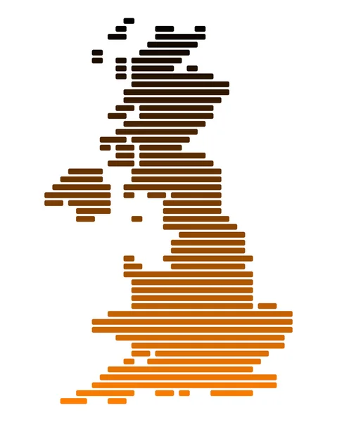 El mapa de Gran Bretaña —  Fotos de Stock