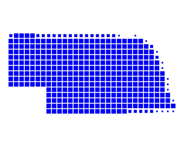 stock image Detailed and accurate illustration of map of Nebraska