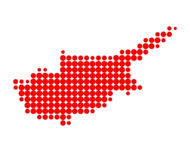 Kıbrıs Haritası ayrıntılı ve doğru çizimi