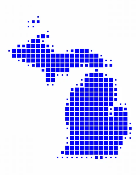 密歇根州的地图 — 图库照片