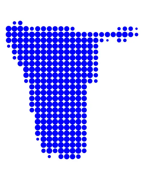Карта Намибии — стоковое фото