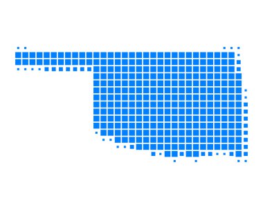 oklahoma Haritası ayrıntılı ve doğru çizimi