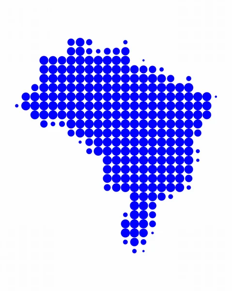 브라질의 지도 — 스톡 사진