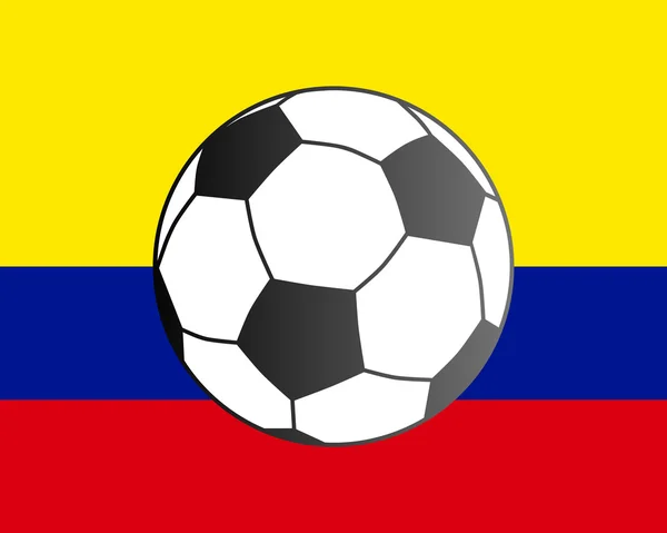 Flagge Ecuadors und Fußball — Stockfoto