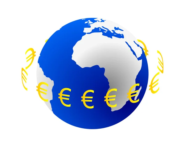 Globális euro — Stock Fotó