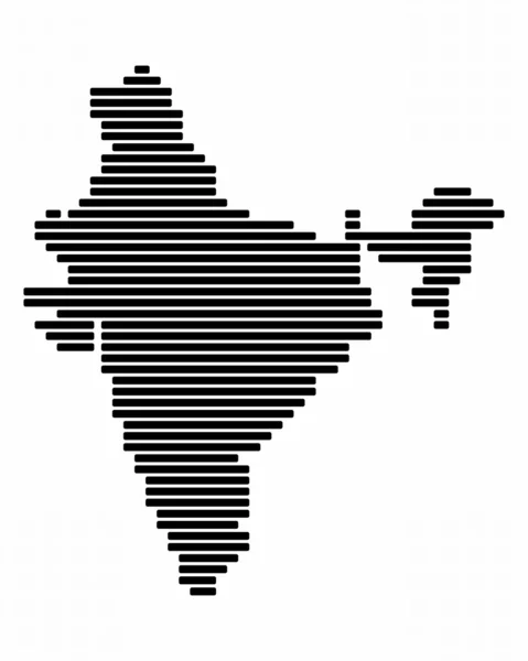 印度的地图 — 图库照片