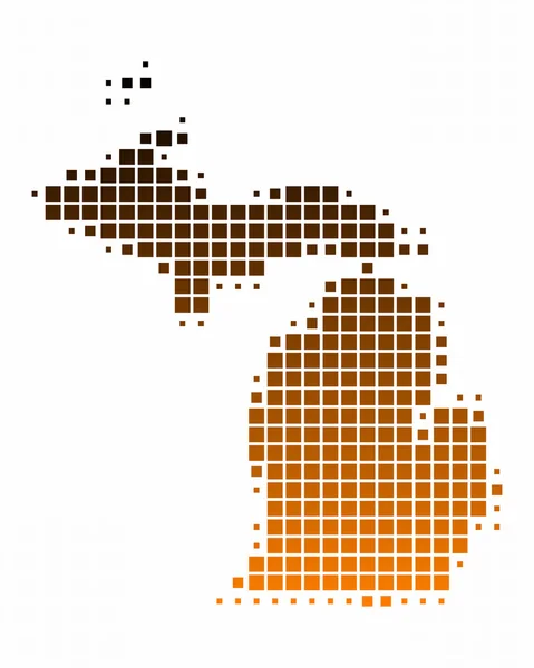 El mapa de Michigan —  Fotos de Stock