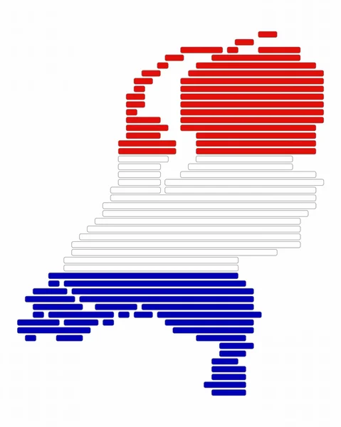 Карта і Прапор Нідерландів — стокове фото