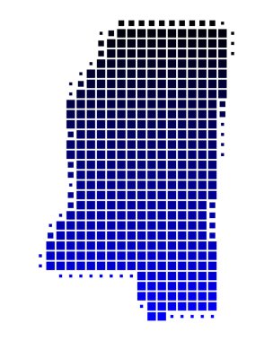 mississippi Haritası ayrıntılı ve doğru çizimi