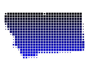 montana Haritası ayrıntılı ve doğru çizimi