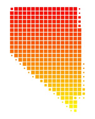 nevada Haritası ayrıntılı ve doğru çizimi