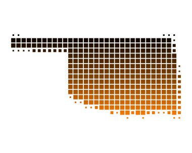 oklahoma Haritası ayrıntılı ve doğru çizimi