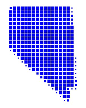 nevada Haritası ayrıntılı ve doğru çizimi