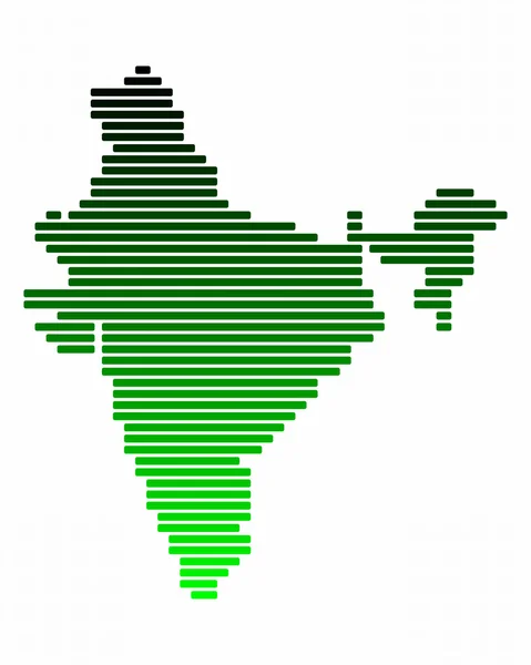 O mapa de Índia — Fotografia de Stock