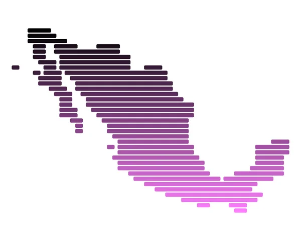 Χάρτης του Μεξικού — Φωτογραφία Αρχείου