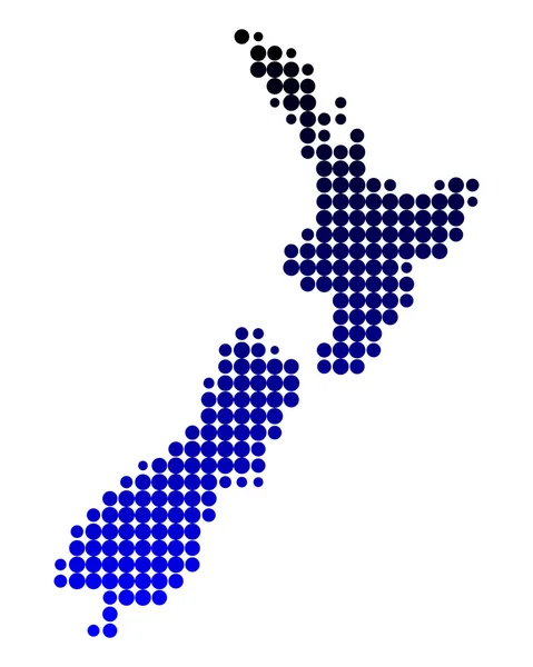 Karta över Nya Zeeland — Stockfoto
