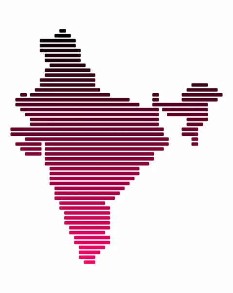 El mapa de India — Foto de Stock