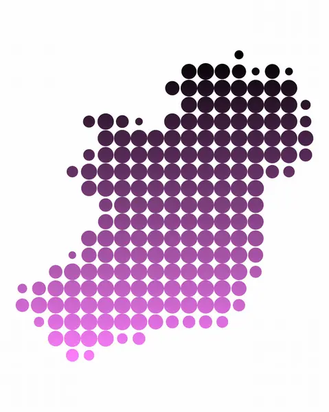 Mapa Irska — Stock fotografie