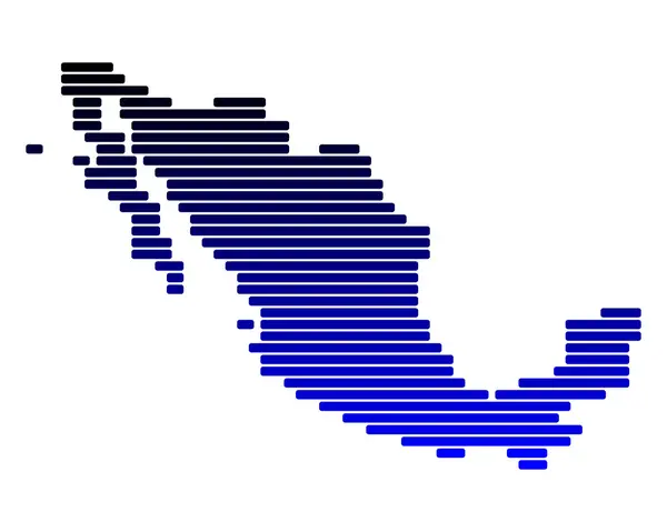 墨西哥的地图 — 图库照片