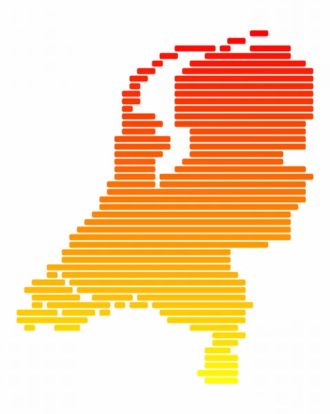 荷兰的地图 — 图库照片