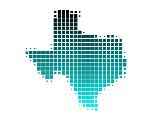 Ilustración detallada y precisa del mapa de Texas — Foto de Stock