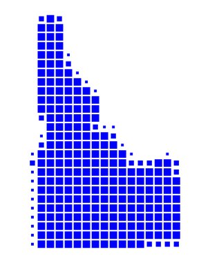 Idaho Haritası ayrıntılı ve doğru çizimi