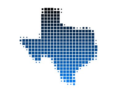 Teksas Haritası ayrıntılı ve doğru çizimi