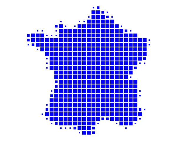 Gedetailleerde en accurate illustratie van de kaart van Frankrijk — Stockfoto