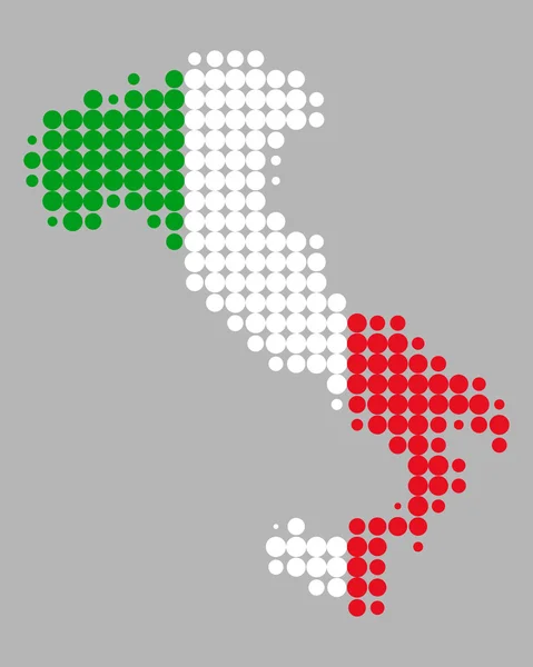 İtalya Haritası ve Bayrağı — Stok fotoğraf