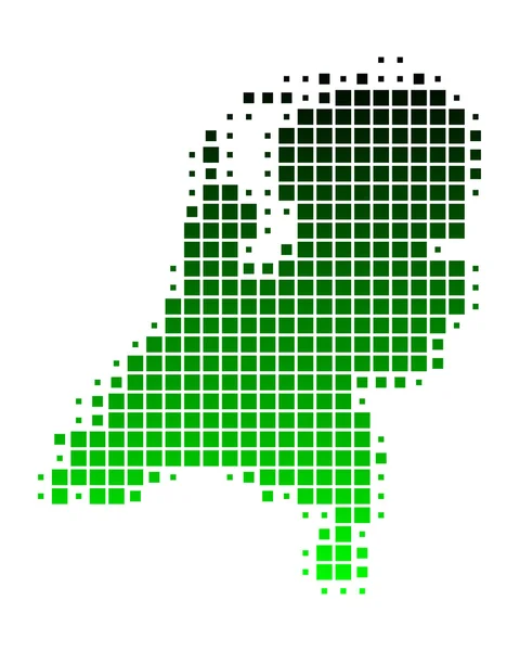 Ilustración detallada y precisa del mapa de los Países Bajos — Foto de Stock