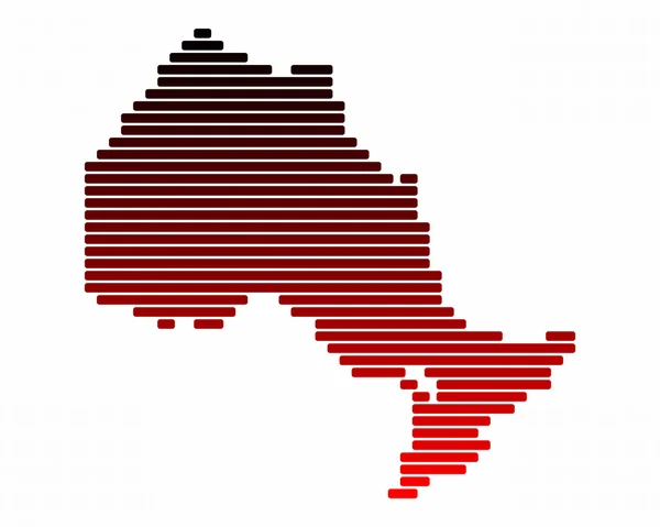 Mapa Ontario — Zdjęcie stockowe