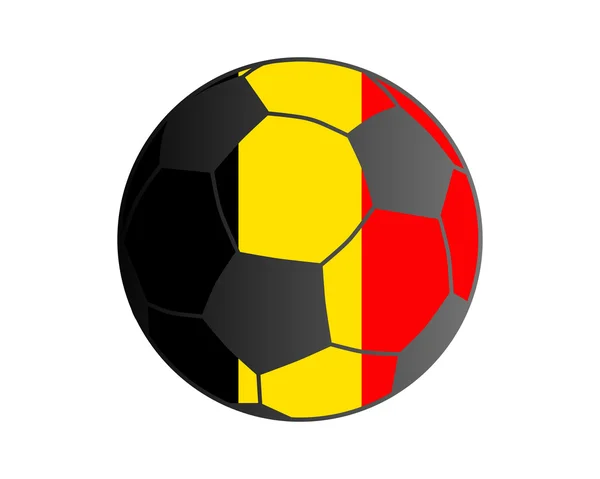 Флаг Бельгии и футбольный мяч — стоковое фото
