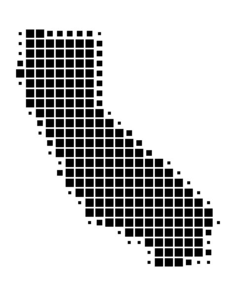 Illustrazione dettagliata e accurata della mappa di California — Foto Stock