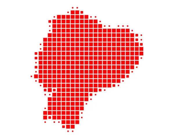 Mapa Ekvádoru — Stock fotografie