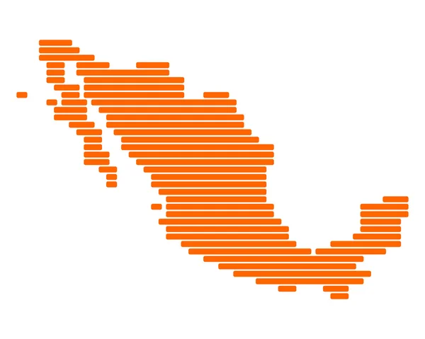 मेक्सिको का नक्शा — स्टॉक फ़ोटो, इमेज