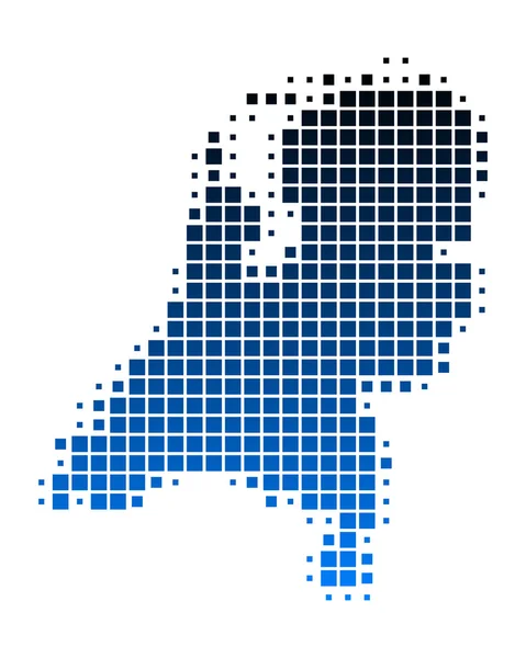 Podrobné a přesné ilustrace mapa Nizozemska — ストック写真
