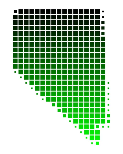 Detaillierte und präzise Abbildung der Karte von Nevada — Stockfoto