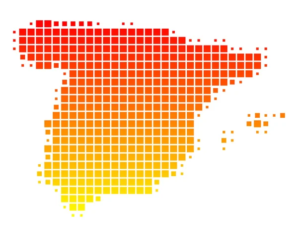 Ilustrace podrobné a přesné mapy Španělska — Stock fotografie