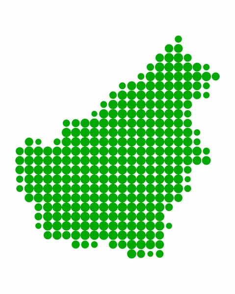 Map of Borneo — Stock Photo, Image