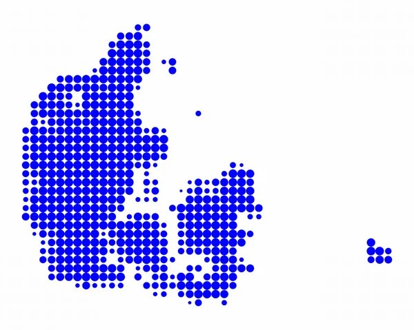 Χάρτης της Δανίας — Φωτογραφία Αρχείου