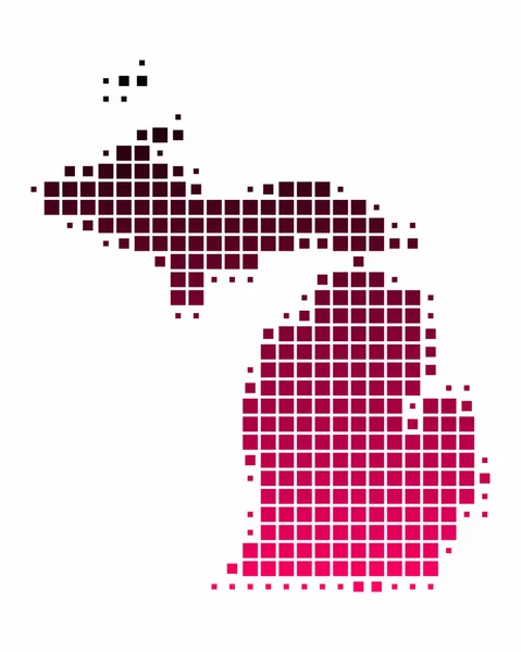 O mapa de Michigan — Fotografia de Stock