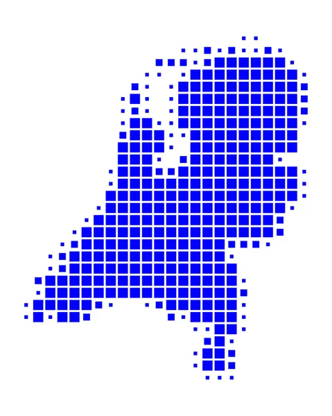 Gedetailleerde en accurate illustratie van kaart van Nederland — Stockfoto