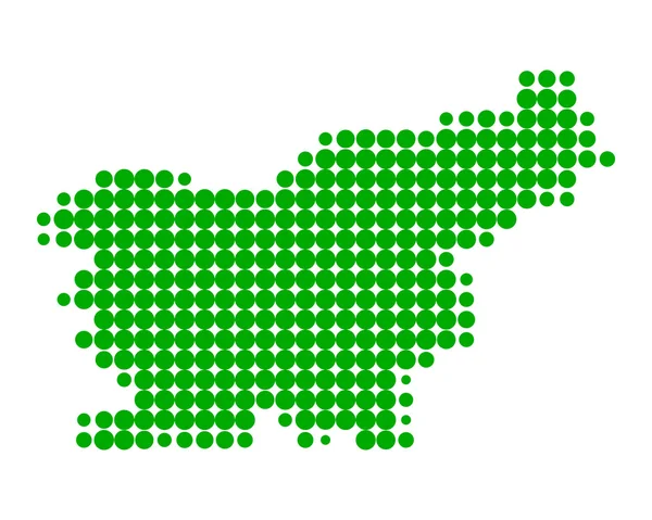 Kaart van Slovenië — Stockfoto