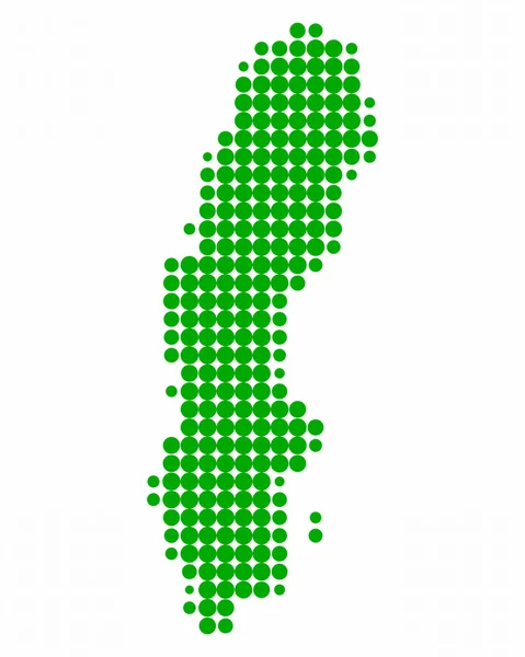 Mapa da Suécia — Fotografia de Stock