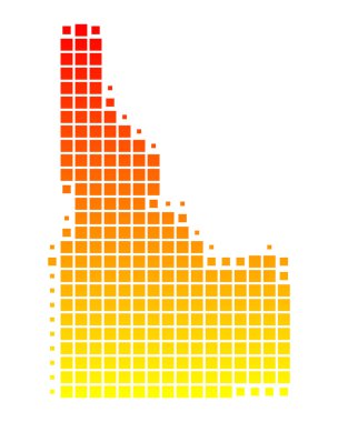 Idaho Haritası ayrıntılı ve doğru çizimi